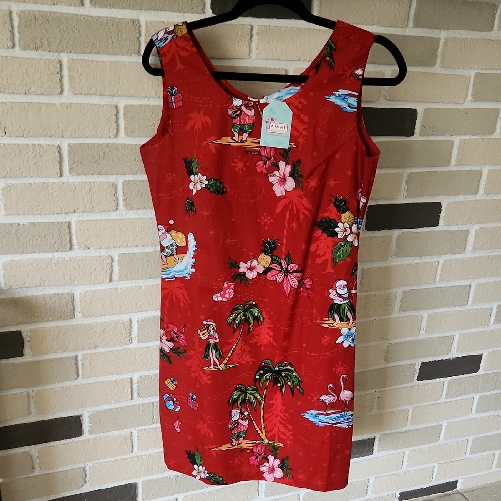 Christmas Hawasian Santa Sleeveless Tank Dress NWT Hawaaian Hangover